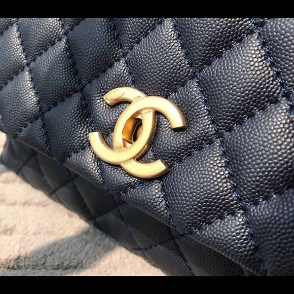 Navy Chanel CoCo Medium Size - Picture 6 of 6